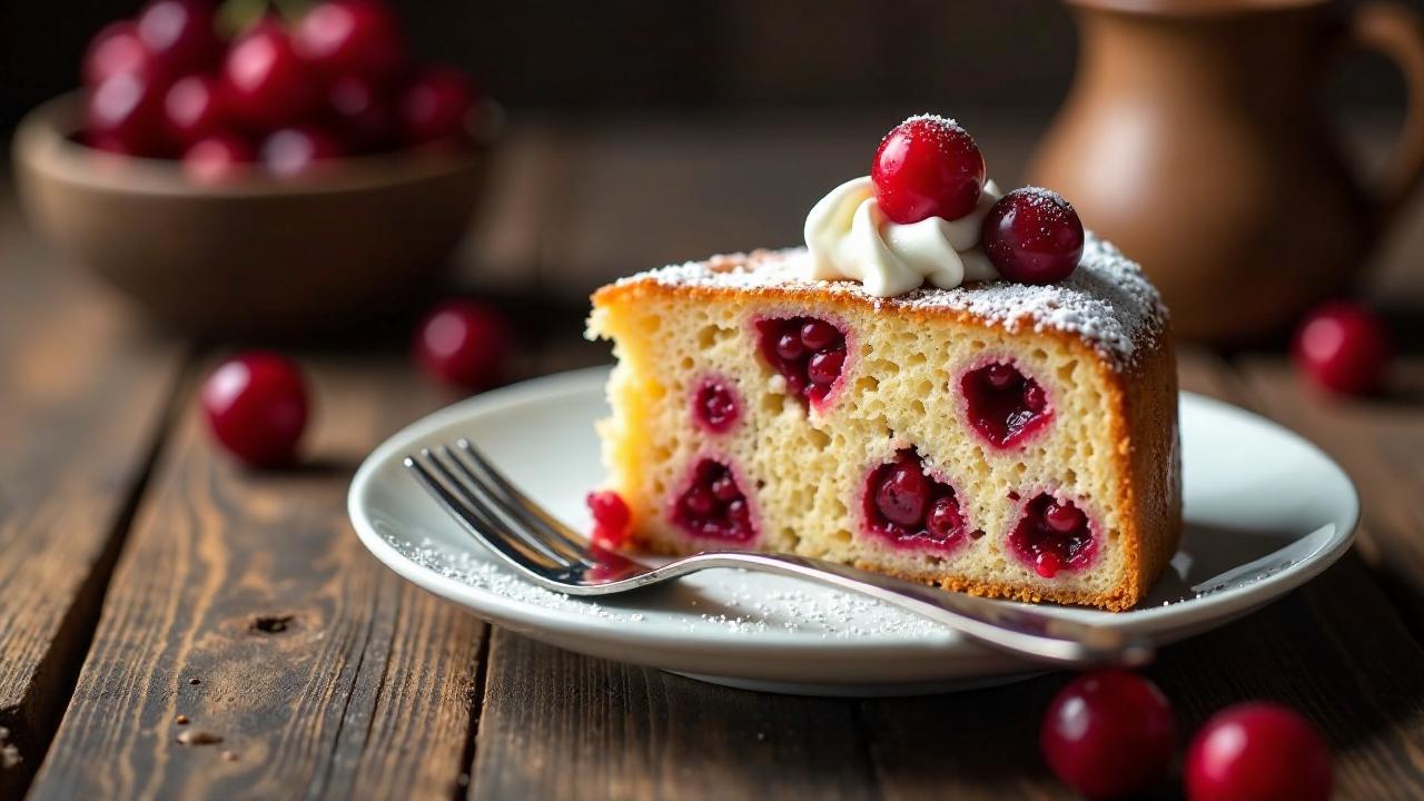 Preiselbeer-Rotweinkuchen