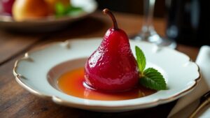 Prosecco Poached Pears