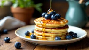 Proteinpfannkuchen mit Blaubeeren