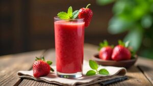 Proteinreicher Erdbeer-Smoothie