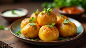 Puchkas mit mariniertem Paneer