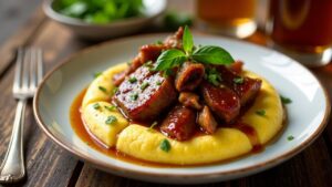 Pulled Pork mit Polenta