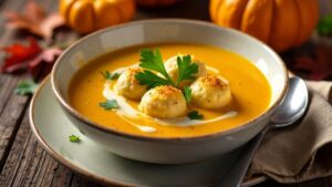 Pumpkin Soup with Dumplings