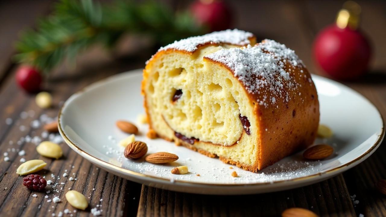 Quarkstollen mit Mandeln