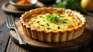 Quiche mit Fenchel und Fenchelsamen