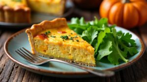 Quiche mit Kürbis und Blauschimmelkäse