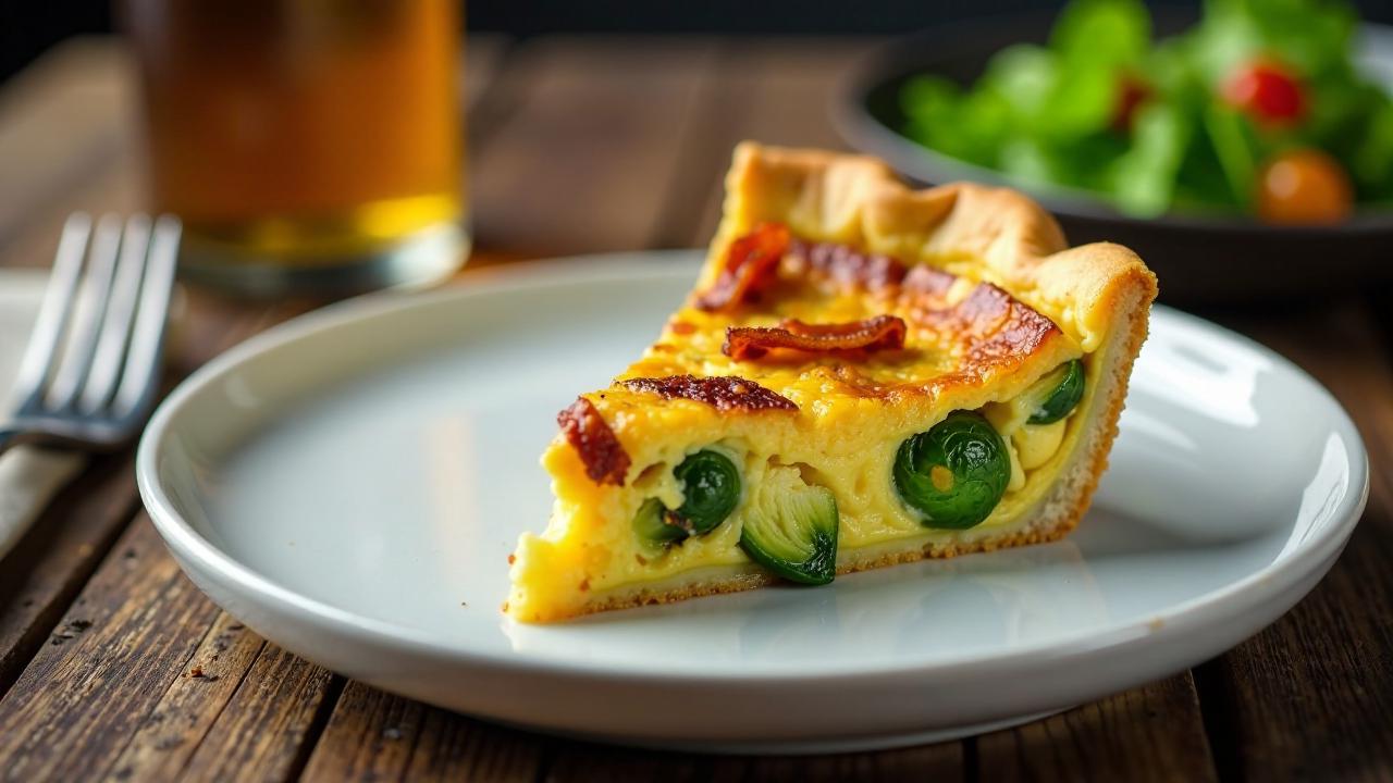 Quiche mit Rosenkohl und Speck