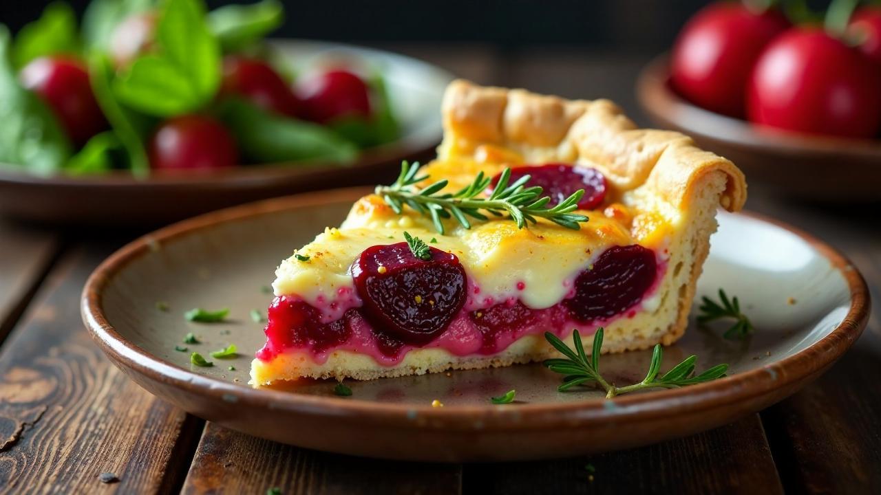 Quiche mit Ziegenkäse und Rote Bete