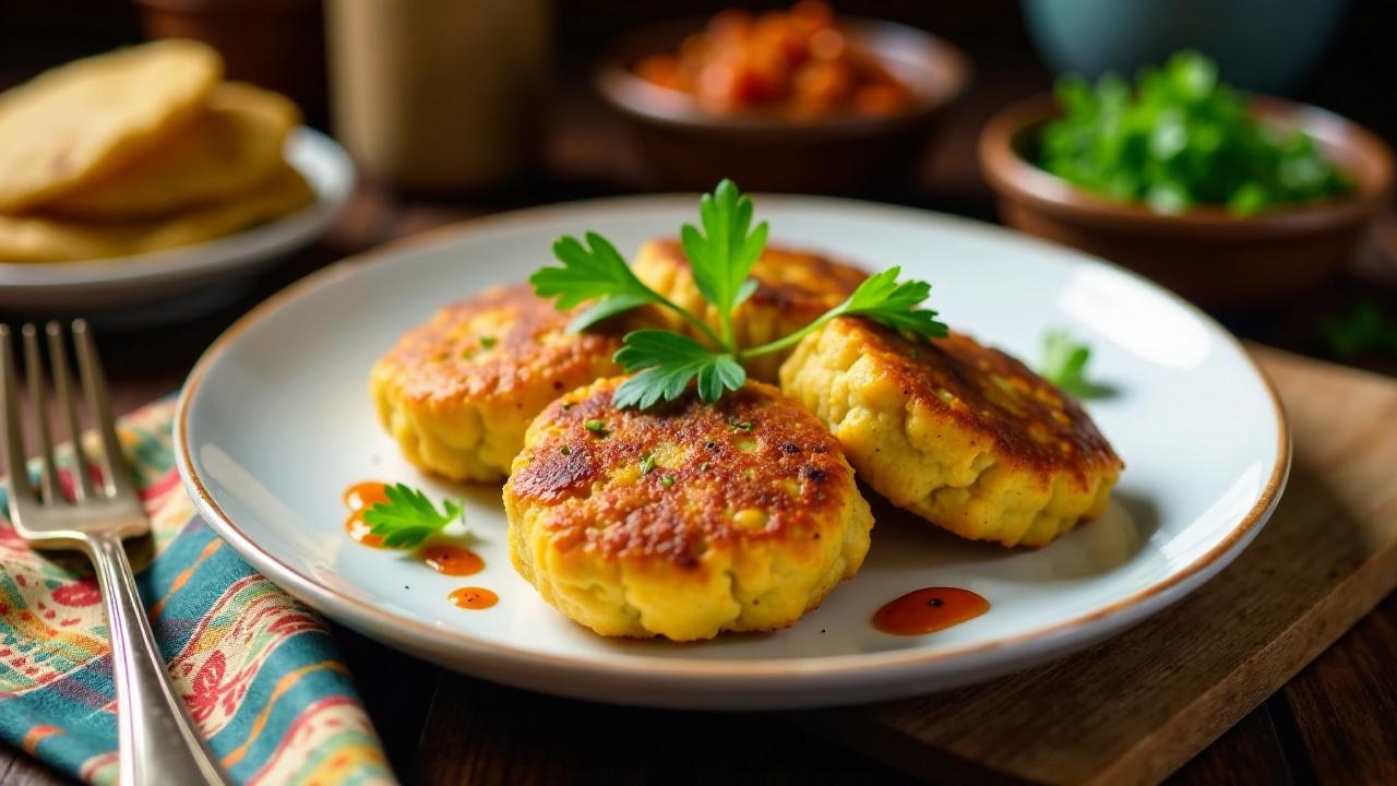 Ragda Patties – Weich-pürierte Kichererbsen mit pikanten Kartoffeltalern