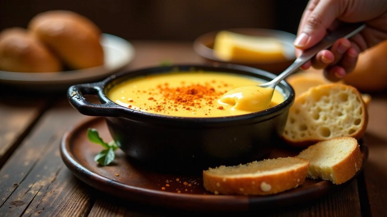 Rarebit Fondue - Walisisches Käsefondue