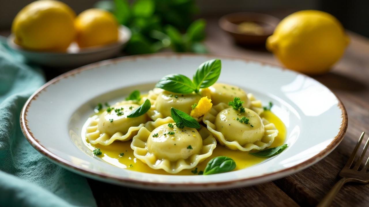 Ravioles Limousin - Ravioli in Zitronenwein-Pesto