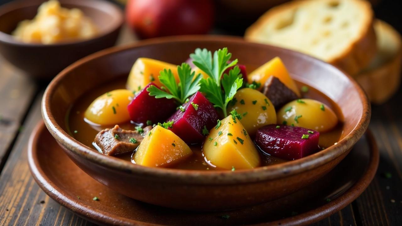 Rübeneintopf mit Rindfleisch