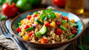 Red Lentil Bulgur Salad