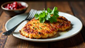 Rehschnitzel mit Preiselbeeren