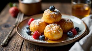 Rewena Bread Papanasi: Gebratene Teigbällchen