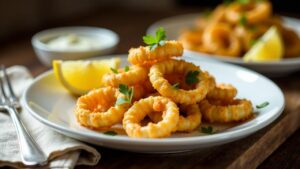 Rhode Island Calamari – Frittierte Tintenfischringe.