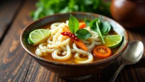 Rice Noodle Soup - Reismehlnudel-Suppe