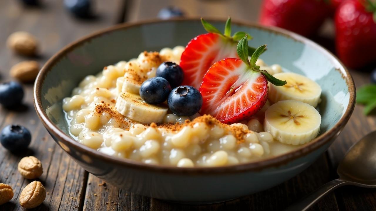 Rice Porridge with Fresh Fruit