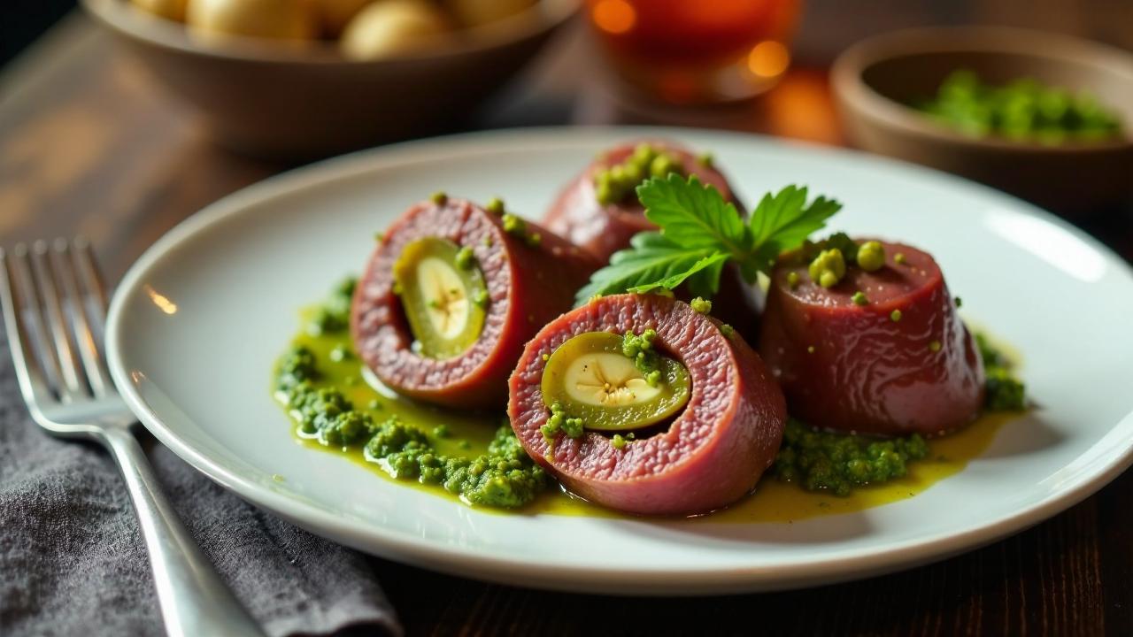 Rinderrouladen mit Walnuss-Petersilien-Pesto