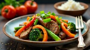 Rindfleisch-Stir-Fry mit Gemüse