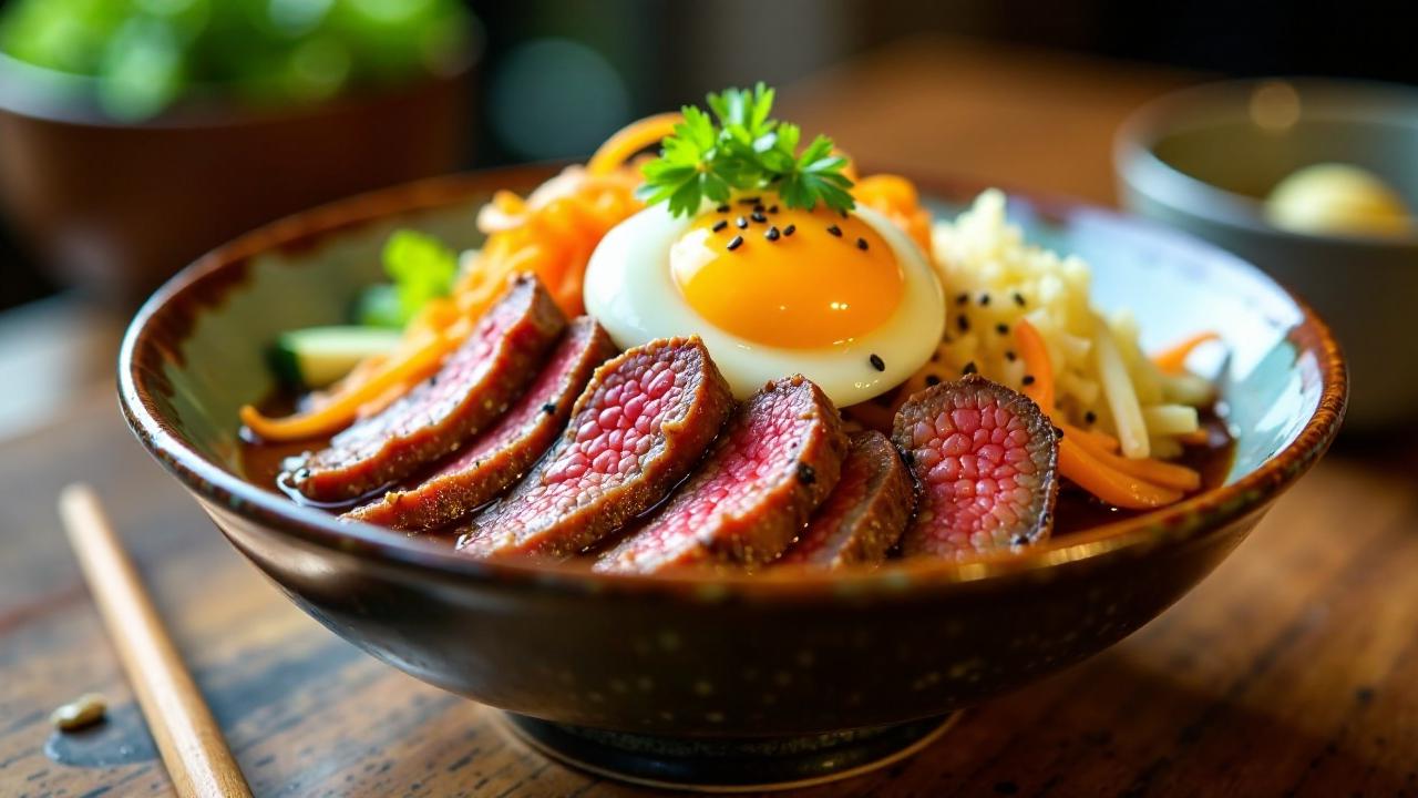 Rindfleisch Tataki Bibimbap