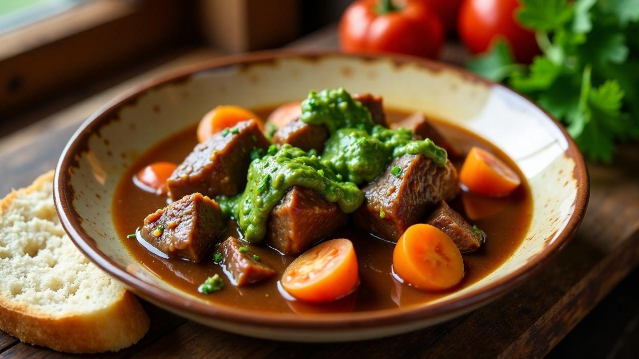 Rindsgulasch mit Grüner Soße