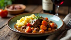 Rindsgulasch mit Polenta