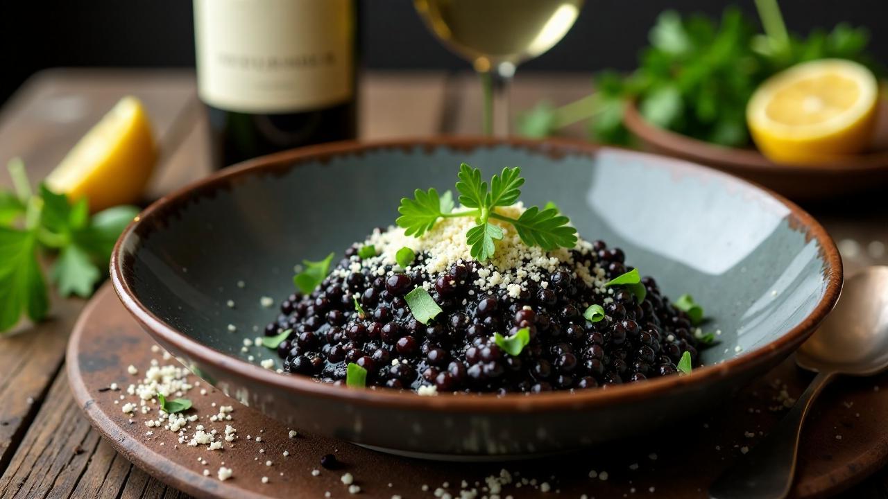 Risotto al Nero di Seppia (Tintenfisch)