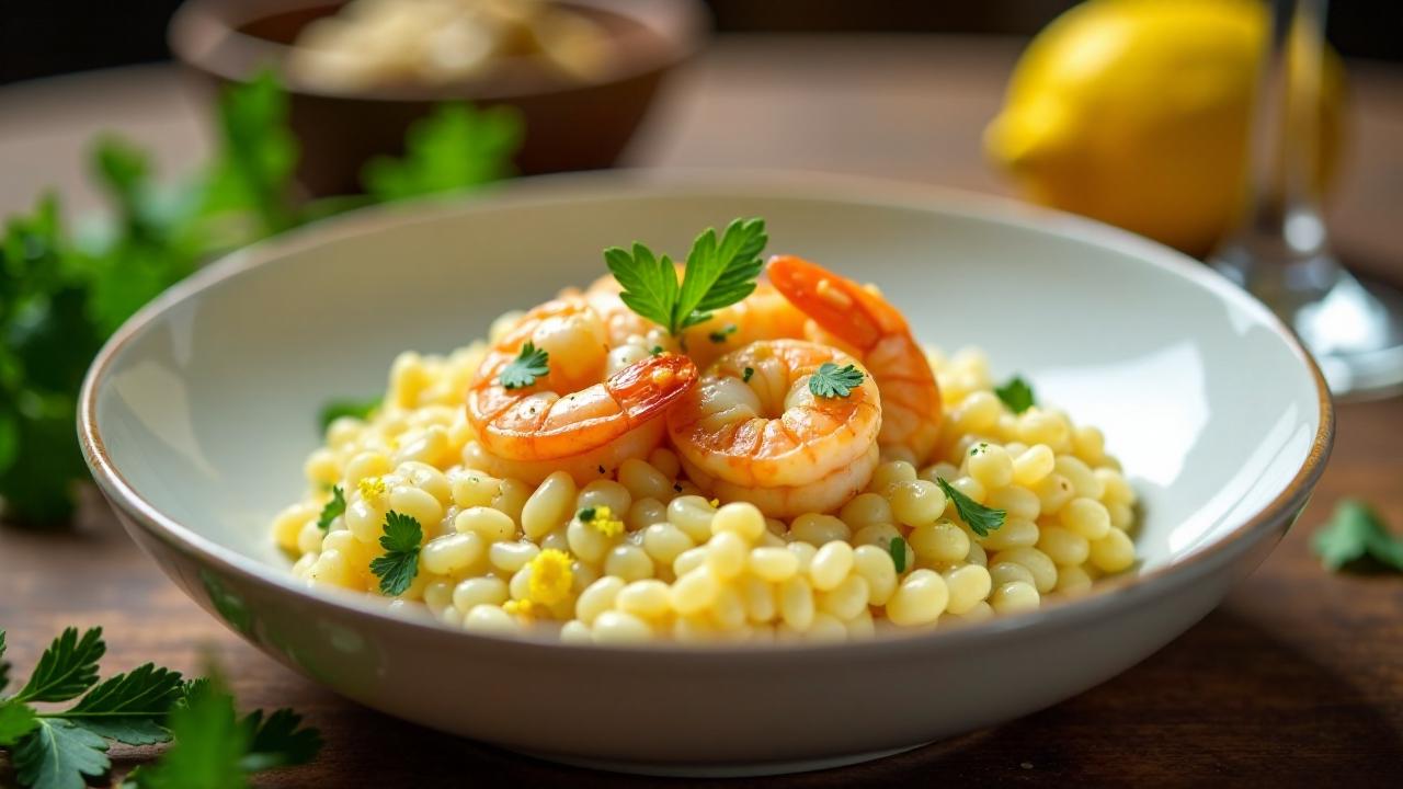 Risotto mit Scampi und Zitronenzeste