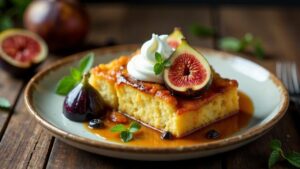 Römische Brotpudding mit Feigen