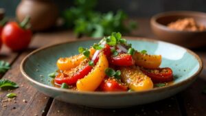 Roasted Bell Pepper Chaat