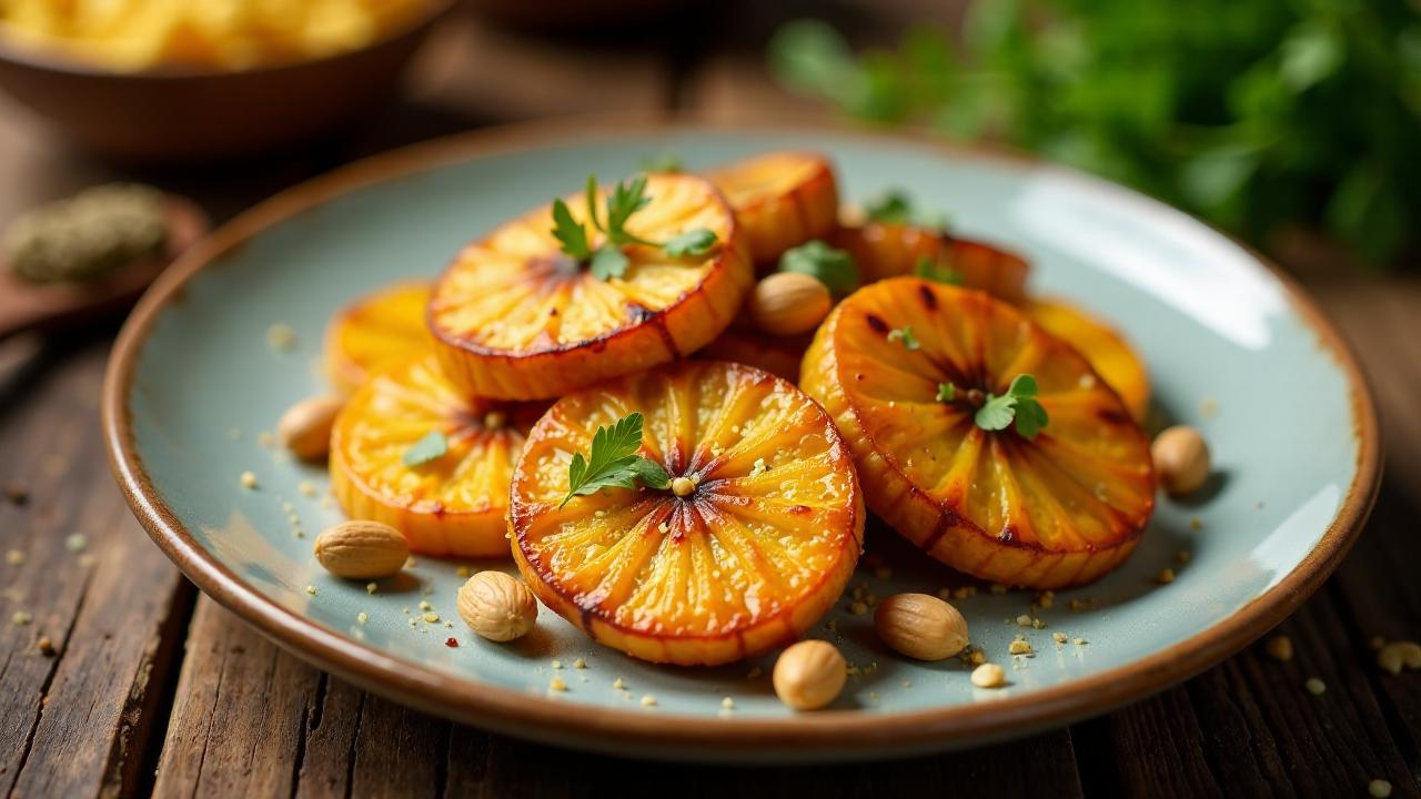 Roasted Plantain with Peanuts