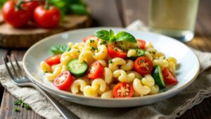 Roggen-Nudelsalat mit Senf-Dressing