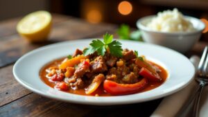 Ropa Vieja – Geräuchertes Rindfleisch-Stroganoff