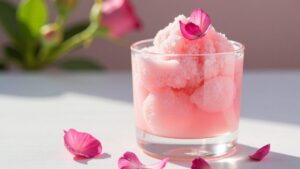 Rosenwasser-Granita