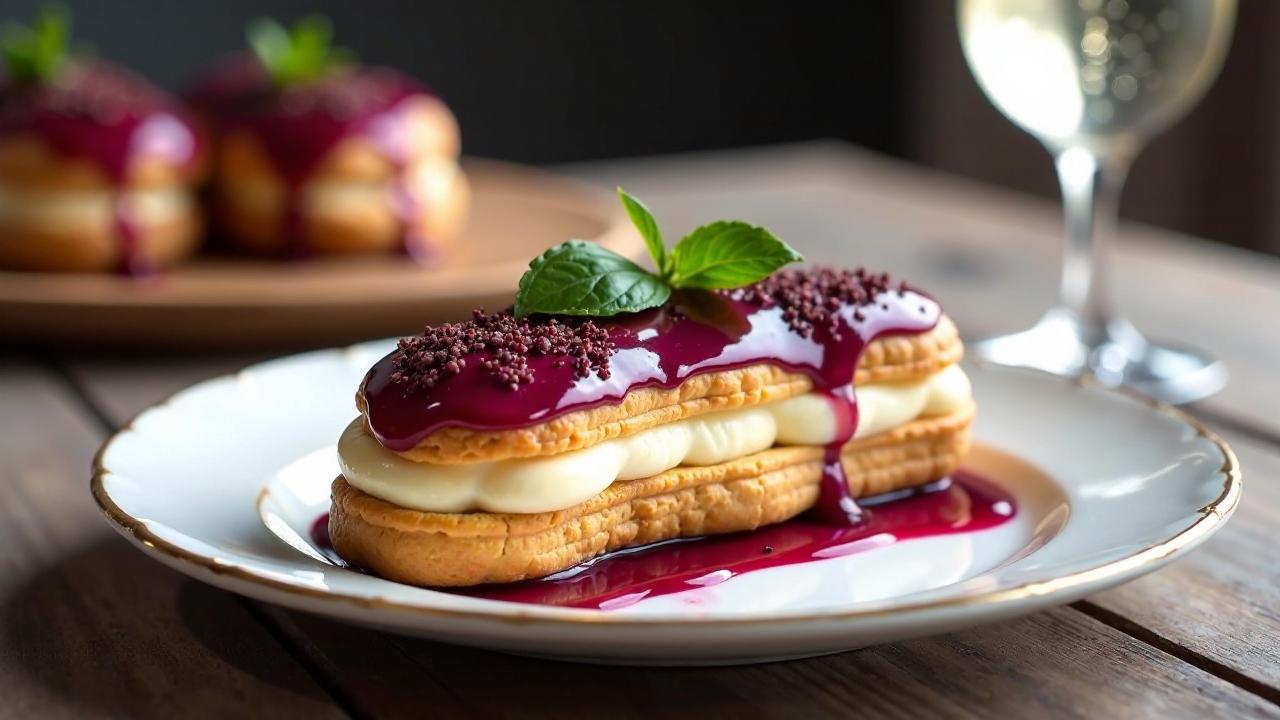 Rote-Bete-Eclairs mit Ziegenkäsecreme