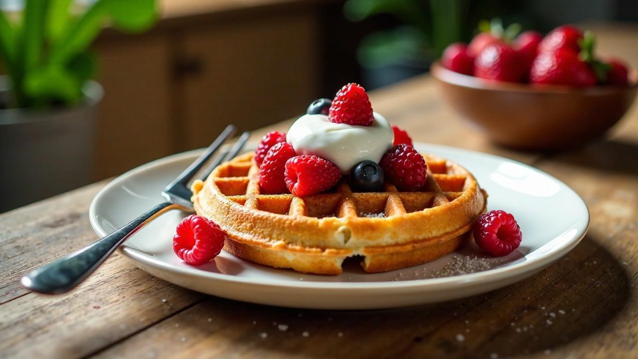 Rote-Früchte-Smoothie-Waffeln