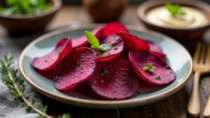 Rote Beete-Schalen-Chips