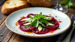 Rote Bete Carpaccio mit Meerrettich