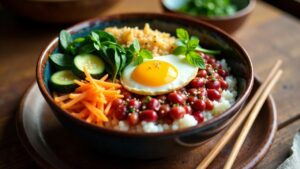 Rote Bohnen Bibimbap