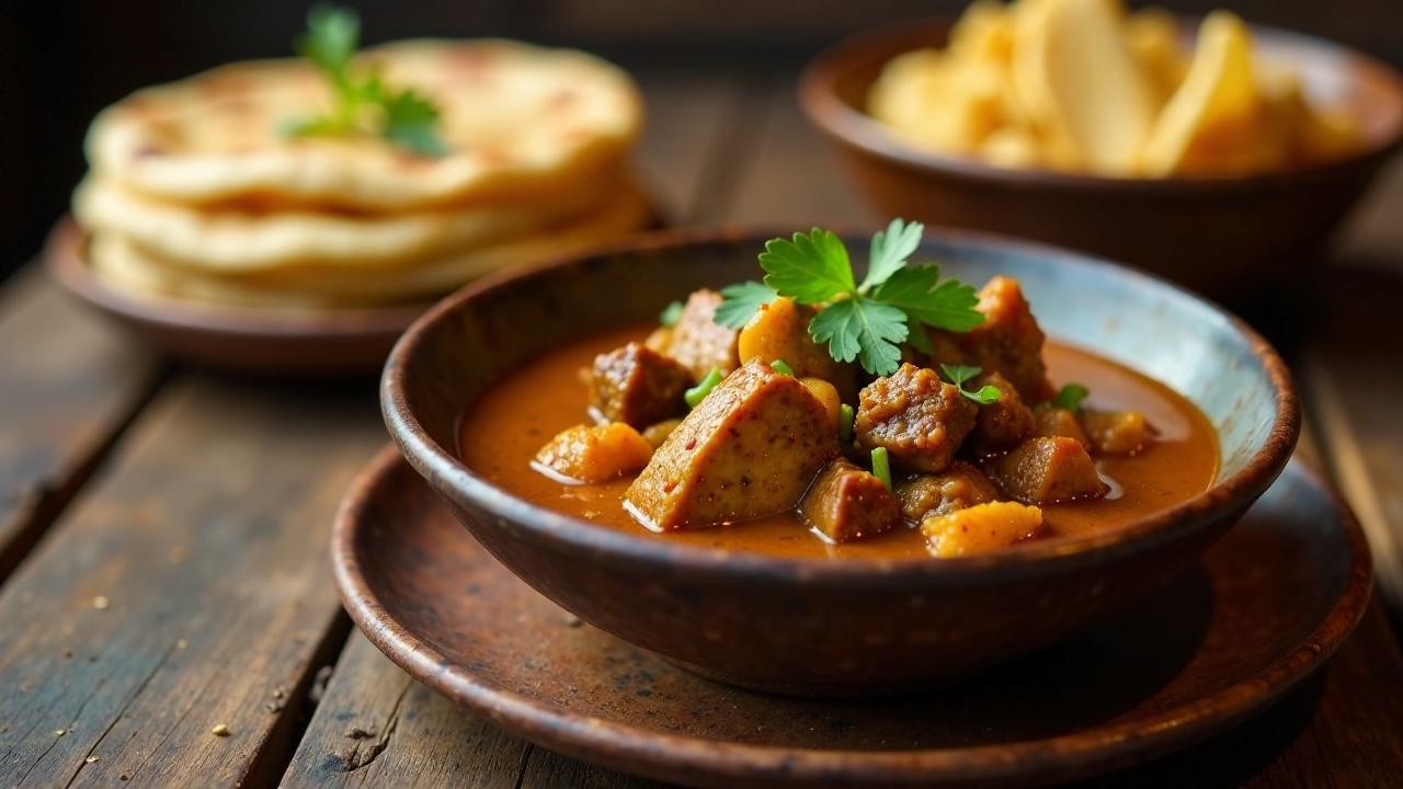 Roti with Curried Beef