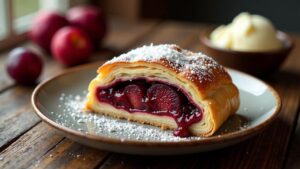 Rotwein-Pflaumen-Strudel