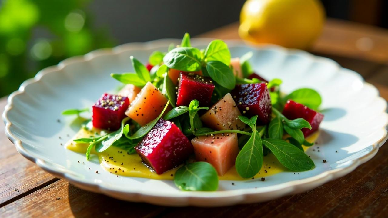 Rötel - Rote Bete-Salat mit frischen Kräutern