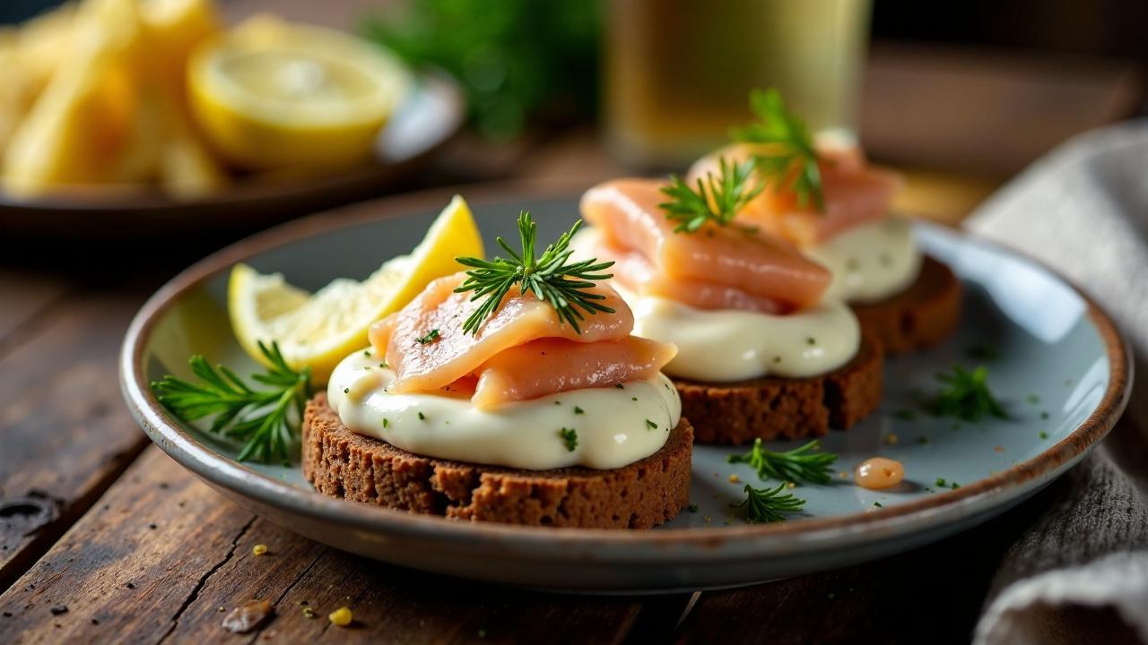 Räucherfischcreme auf Pumpernickel