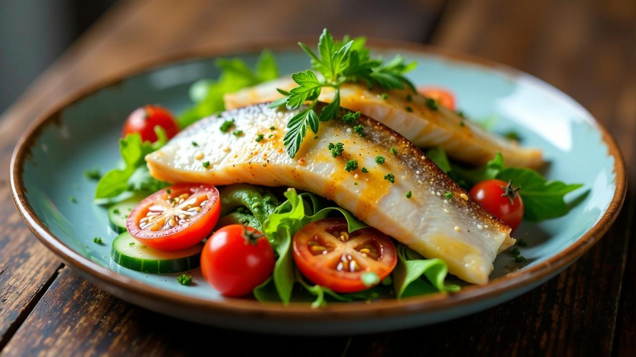 Räucherhering auf Salat