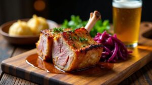 Rustikale Schweinshaxe mit Knusperkruste