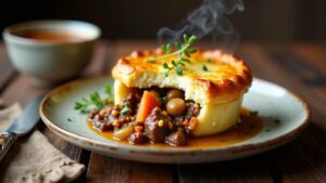 Rustikaler Steak and Kidney Pie