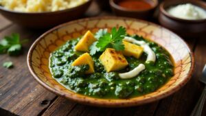 Saag Paneer (Spinat mit Käse)