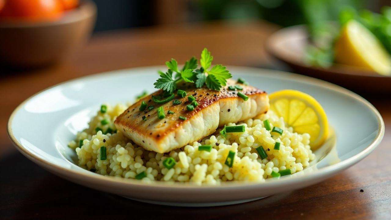 Sabzi Polo - Kräuterreis mit Fisch