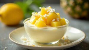 Sago-Creme mit Ananas